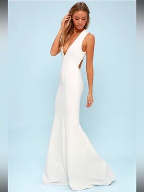 Lulus Heaven and Earth White Bridal Dress
